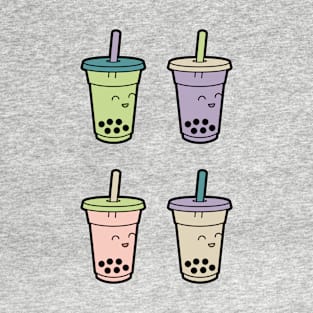 Cute Kawaii Bubble Tea - 4 Flavors T-Shirt